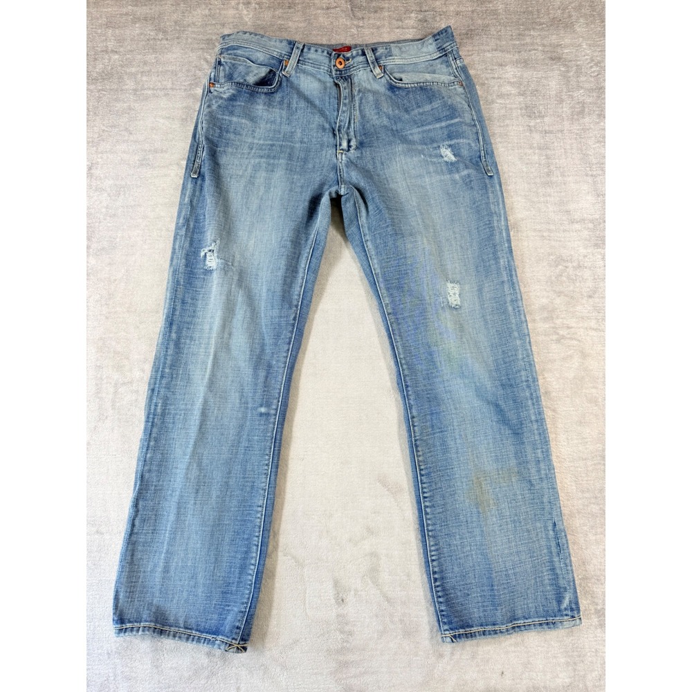 Sean John Jeans Mens 36 Light Blue Relaxed Hamilton Distressed Baggy Vintage Y2K